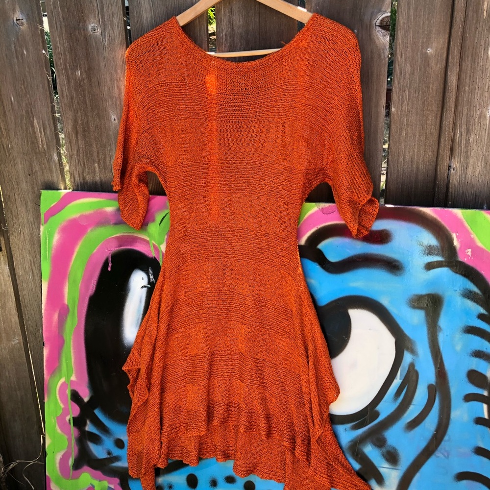 Burnt Orange Knit Dress